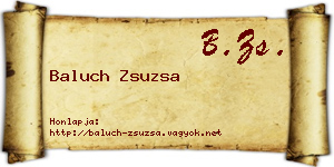 Baluch Zsuzsa névjegykártya